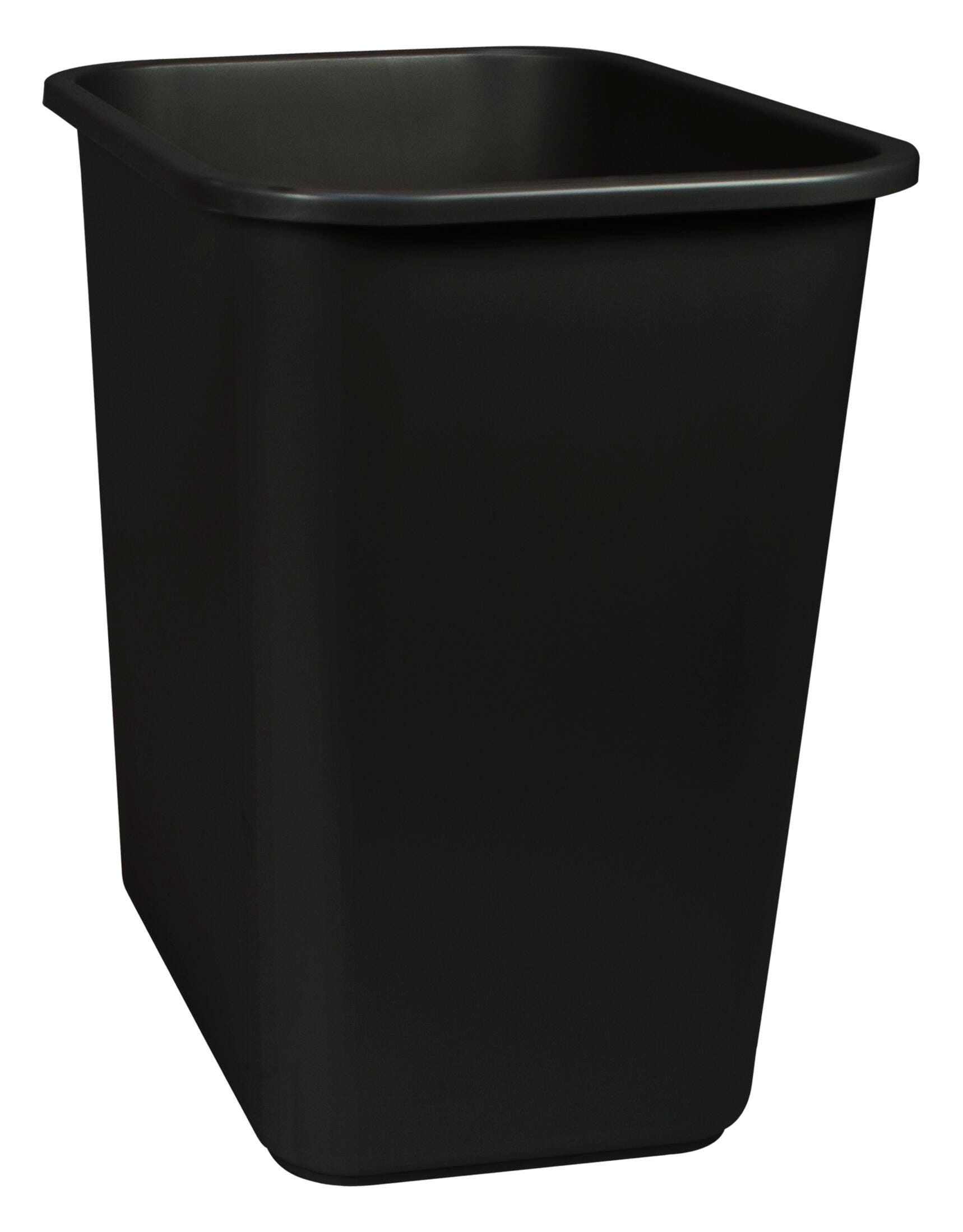 School Smart Indoor Waste Basket, 28 Quart, Black 2003500
